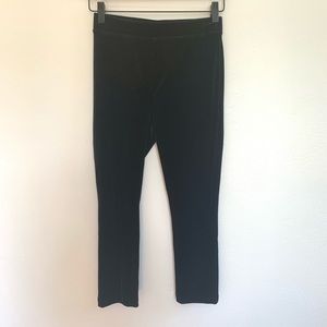 J. Crew Cropped Black Velvet Leggings